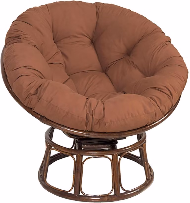 Bruin Papasan Kussenhoes voor Stoel of Hangstoel met Extra Dikke Vulling, Diameter: 180 cm