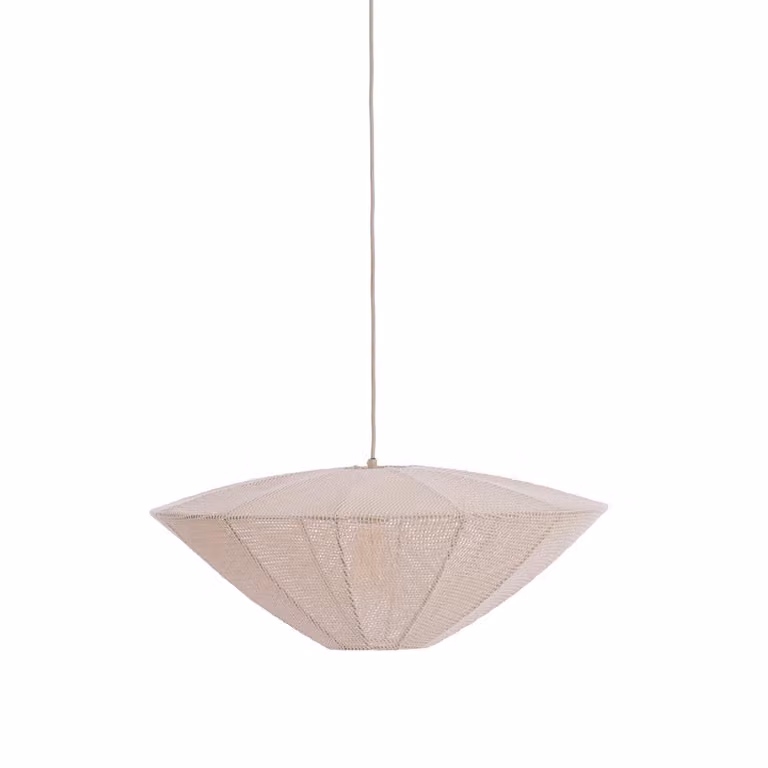 Light & Living Hanglamp Satilla Rond - Beige/Wit/Bruin - Ø 60 cm