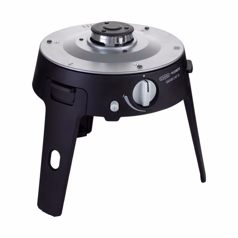Cadac Safari Chef 30HP Combo Gasbarbeque 3-in-1 met pandrager en vetpan - Zwart