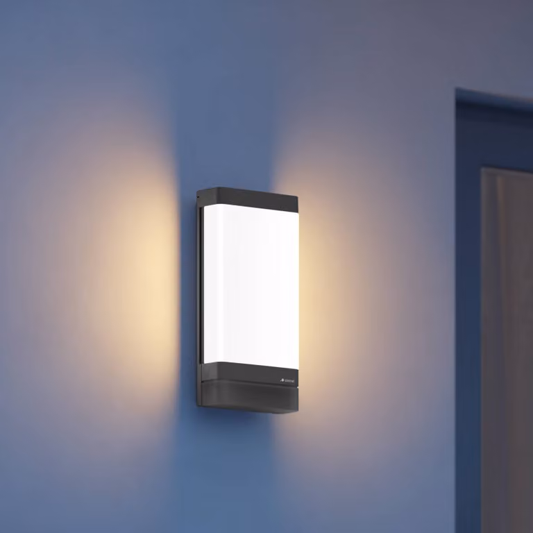 Steinel L 271 DIGI SC slimme LED buitenwandlamp met bewegingssensor en schemersensor, zwart, aluminium