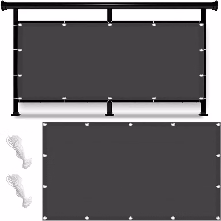 Zonnescherm Shade Sail Rechthoekig - Windscherm en Zonnescherm - Donkergrijs - 70 x 150 cm