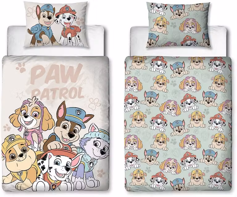Paw Patrol Peuterdekbedovertrek voor kinderen, 120 x 150 cm