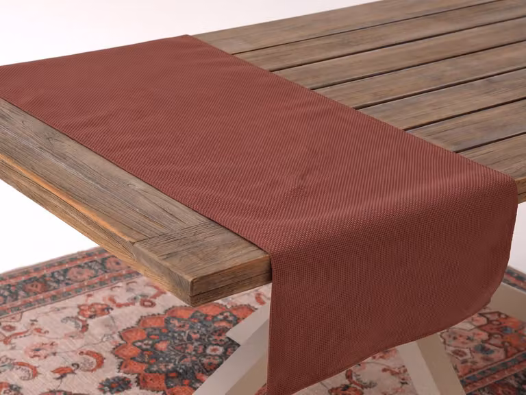 Madison Tafelloper Rood Polyester B/D: 140 x 50 cm