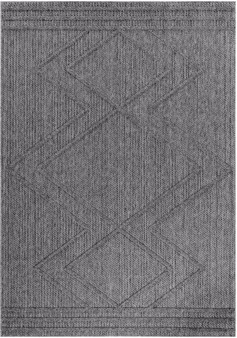 Scandinavisch Vloerkleed Patara Grijs Geometrisch 80x150 cm