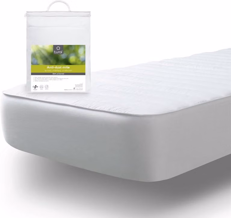 Tural Anti-mite Matrasbeschermer voor Babybedjes, Gevoerde Matrashoes, 70 x 140 cm