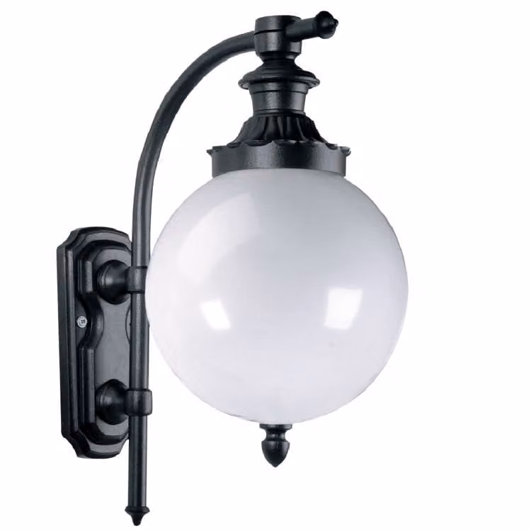 Klassieke wandlamp Madeira zwart van KS Verlichting