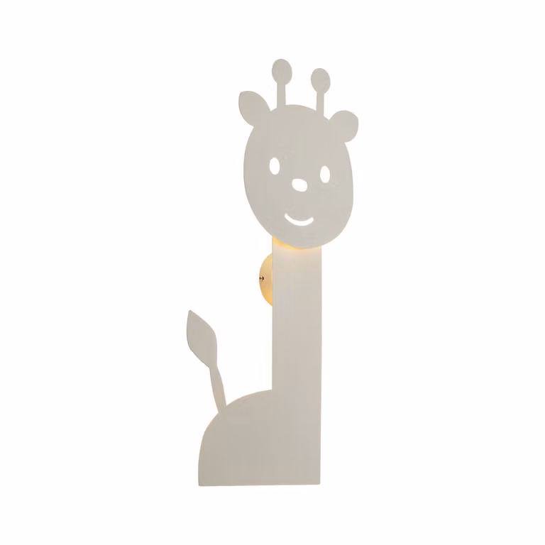 Qazqa Kinder wandlamp beige met dimbare LED warm wit