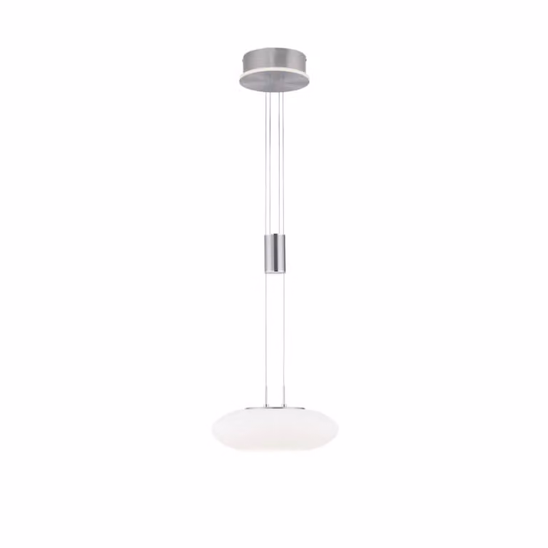 Paul Neuhaus Q-Etienne Design Hanglamp - Zilver en Wit - Metaal en Glas