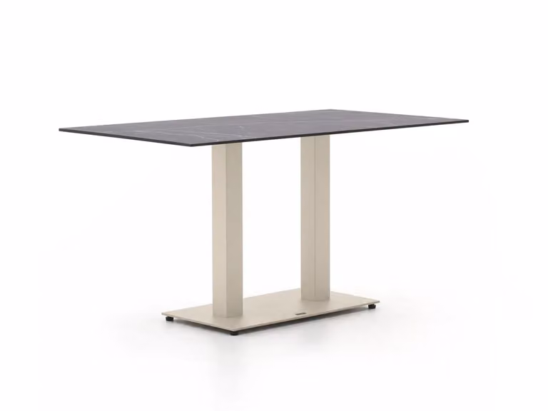 Forza Furniture Tuineettafel Forza - Rechthoekig - Zwart - HPL en Kunststof