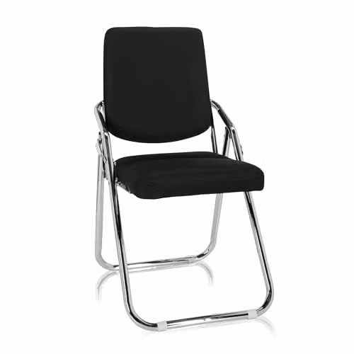 hjh OFFICE ESTO Klapstoel met armleuningen, zwart stof, stapelbaar