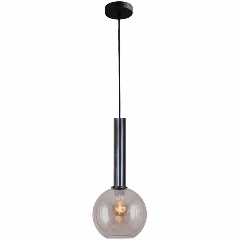 Masterlight Hanglamp Bella 2 Dappled Oil met goud glas, Diameter: 20 cm