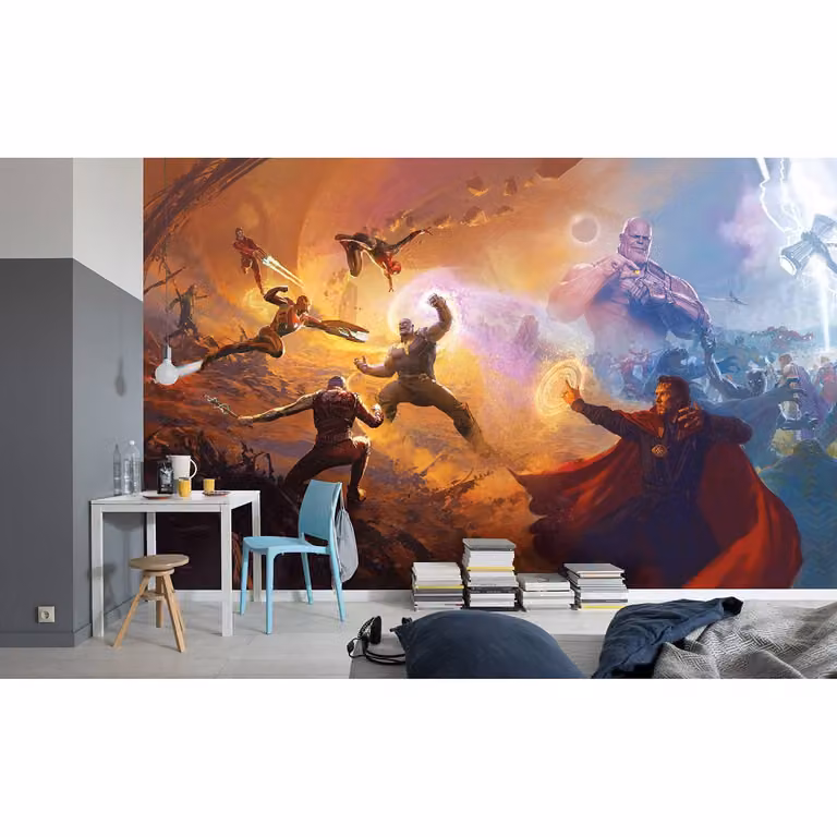 home24 Fotobehang Avengers Epic Battles B: 500 cm, H: 280 cm