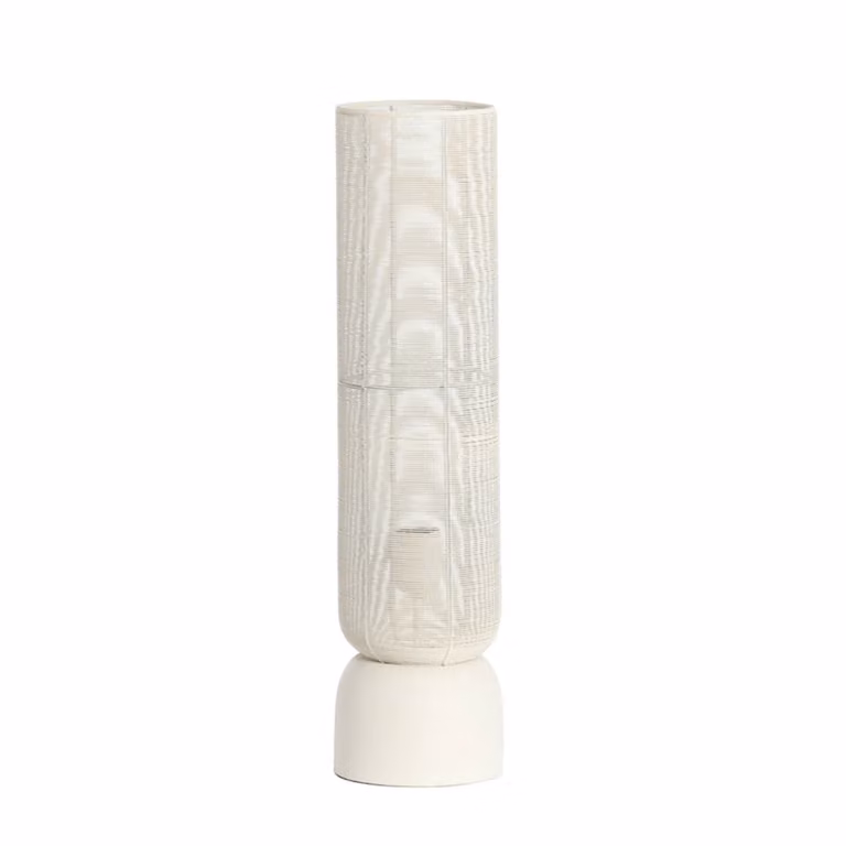 Light & Living Tafellamp Lezuza Wit/Beige Hoogte: 60,5 cm, Diameter: 15,5 cm