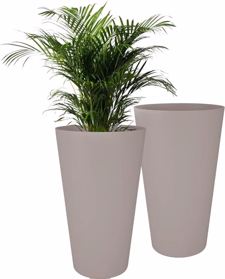 Decoratieve Hoge Plantenbakken voor Binnen en Buiten - Taupe - 30 x 50 cm