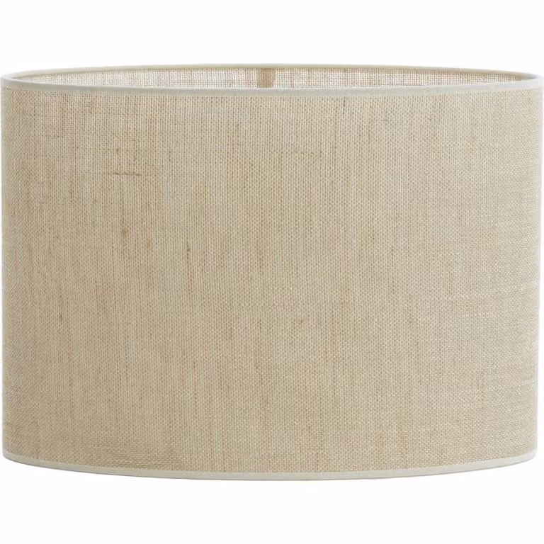 Light & Living Lampenkap Sendai ovaal beige textiel B: 38 cm, D: 17,5 cm, H: 28 cm