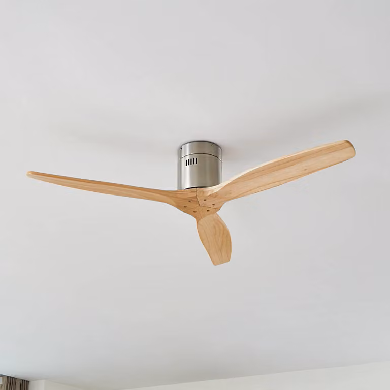 Lucande Vindur plafondventilator, modern, zilver, Ø 132 cm