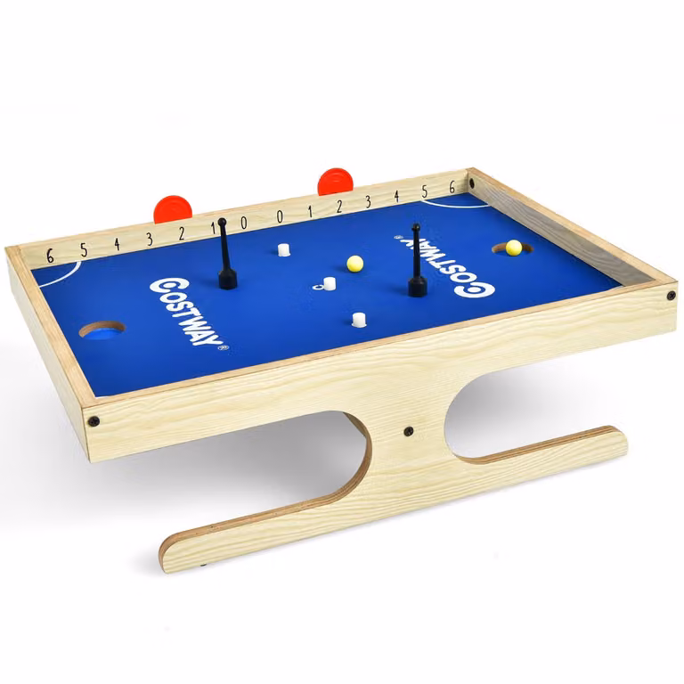 Costway Magnetisch Minivoetbal Tafel voor 2 Spelers met 2 Ballen, 2 Sets Magnetische Handgrepen, 2 Markeerstiften en 3 Koekjesmagneten