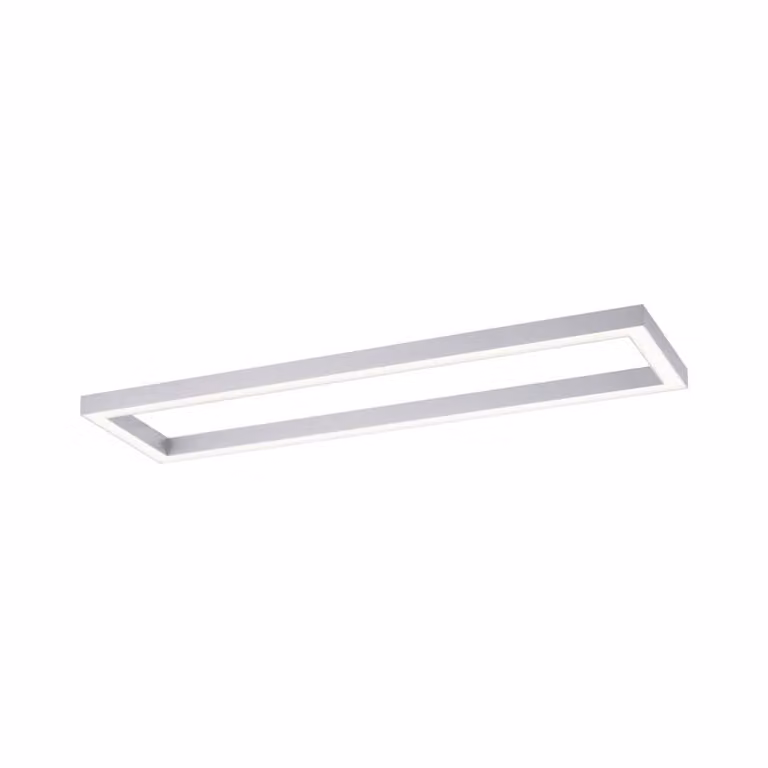 Paul Neuhaus Pure Lines Square LED plafondlamp, rechthoekig, aluminium, 110 cm