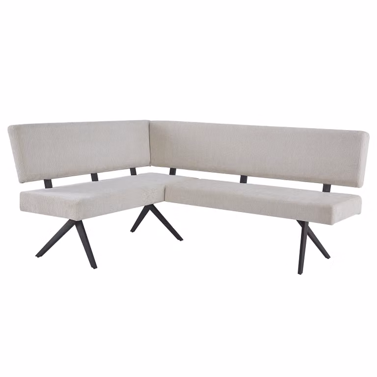 home24 Hoekbankje Ritoge Beige B/D/H: 190 x 88 x 150 cm
