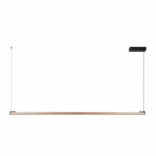 Lucide Braga LED Hanglamp - Bruin/Goud - Dimbare CCT - Modern Aluminium