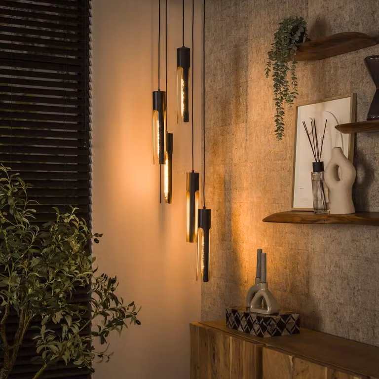 Lyora Tube hanglamp zwart - E27 - Aluminium