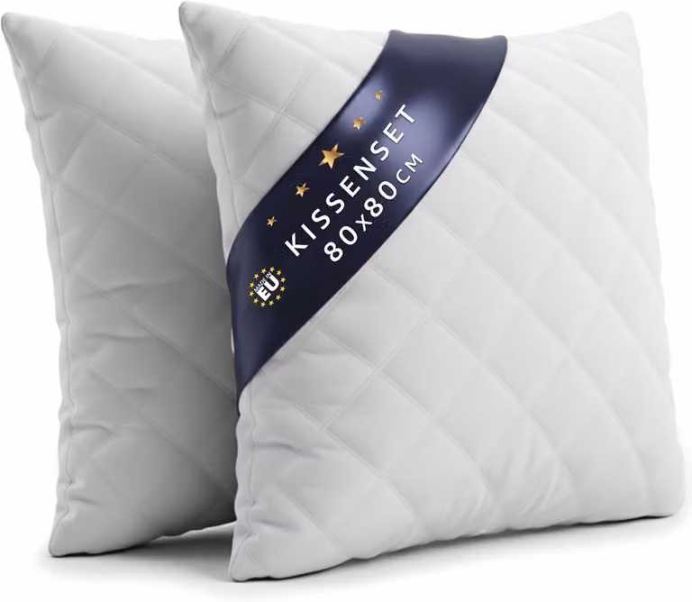 Set van 2 Allergievriendelijke Hoofdkussens 80 x 80 cm voor Optimaal Slaapcomfort