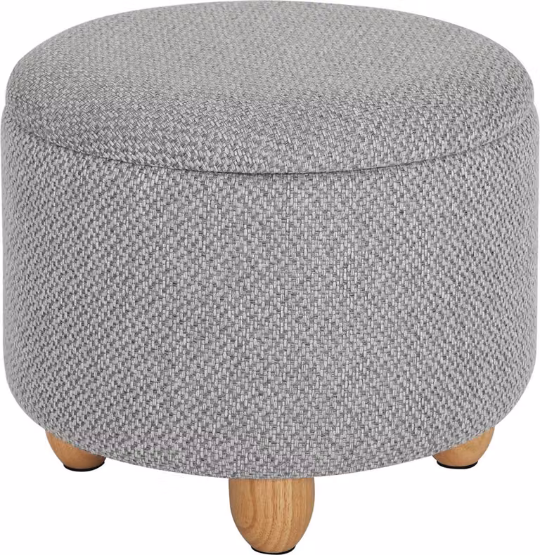 Bolt Edge Poef met opbergruimte - Grijs - 2-in-1 Zitbank - B/D/H: 39 x 39 x 40 cm