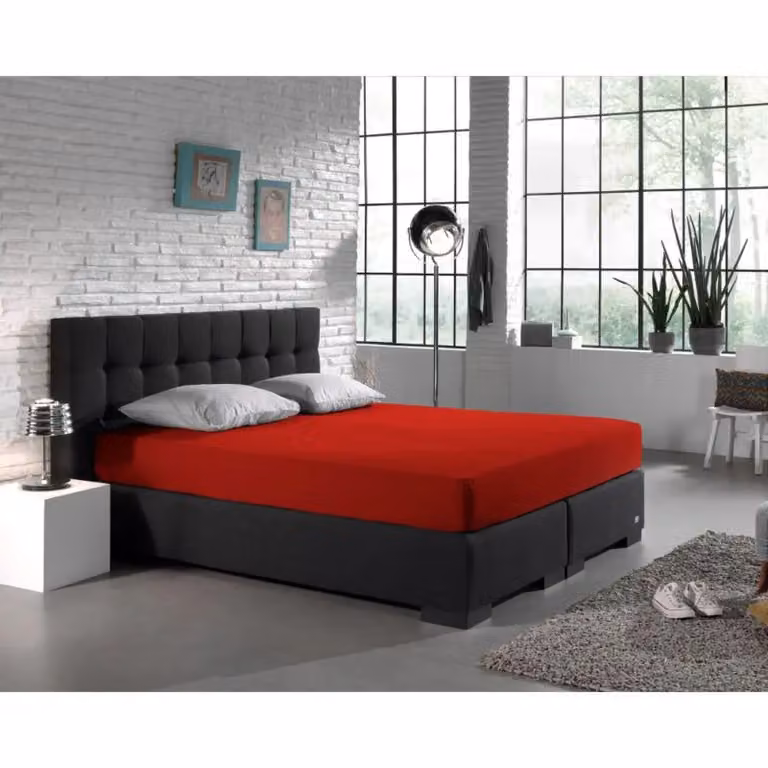 Dreamhouse Dubbel Jersey Hoeslaken 220 gr. Rood 140 x 200/220 cm