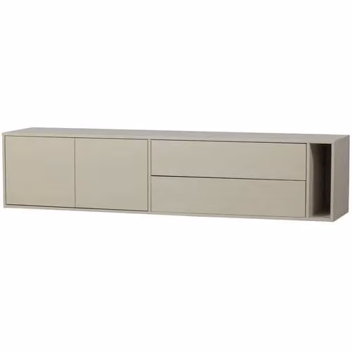 vtwonen Settle Down TV-meubel Grenenhout Bruin Beige B: 200 cm, D: 45 cm, H: 44 cm