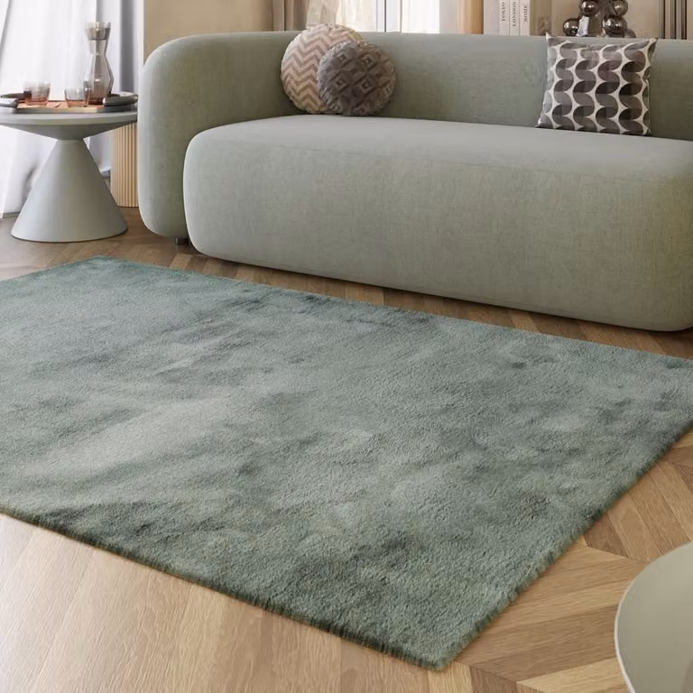 Home Esprit Alice hoogpolig tapijt - Saliegroen - 160 x 230 cm