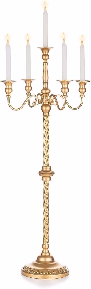 Vintage 5-arm kandelaar voor bruiloften en evenementen - Elegante decoratie voor sfeervolle verlichting