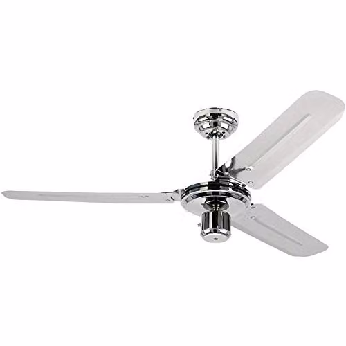 Westinghouse Lighting Industrial Plafondventilator met drie bladen, Chroom, 122 cm
