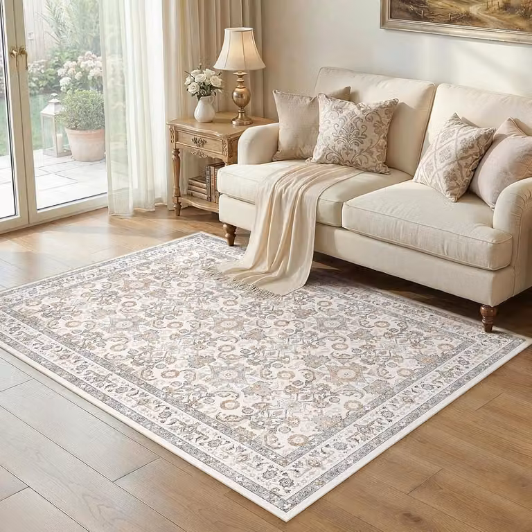 Boho Oosters Vloerkleed met Antislip voor Woonkamer, Keuken en Gang