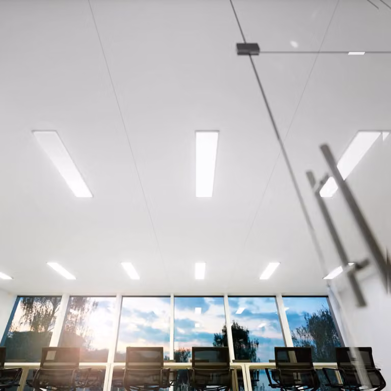 Sigor Modern LED Plafondlamp Fled, Wit, Rechthoekig, Kunststof