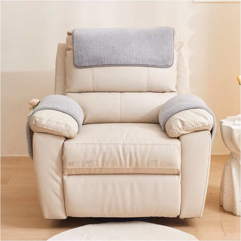 Grijs Bank Armleuning Hoes met Opbergvakken voor Fauteuil - 58,4 x 36,8 cm