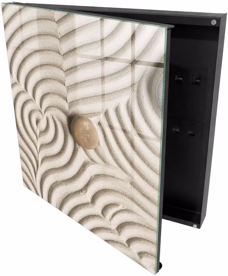 Tulup Sleutelkast Zen-Compositie - Zwart - B/D/H: 30 x 30 x 5 cm