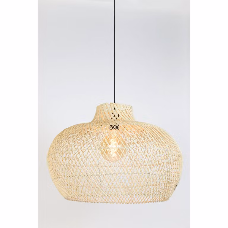 Light & Living Hanglamp Charita Japandi Rattan Bruin Beige Diameter: 60 cm
