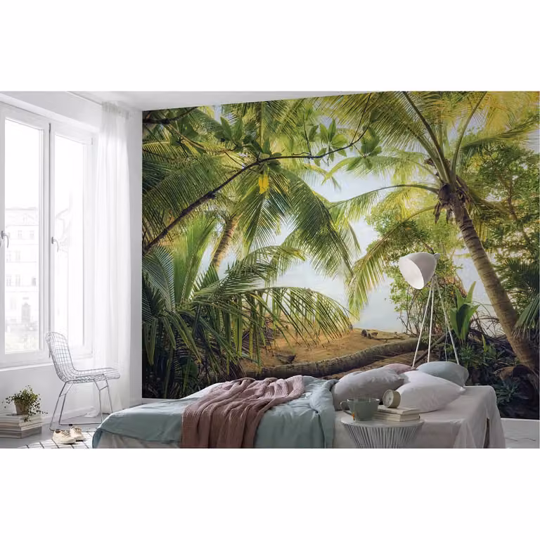 home24 Fotobehang Piratenhol, Groen, B: 450 cm, H: 280 cm