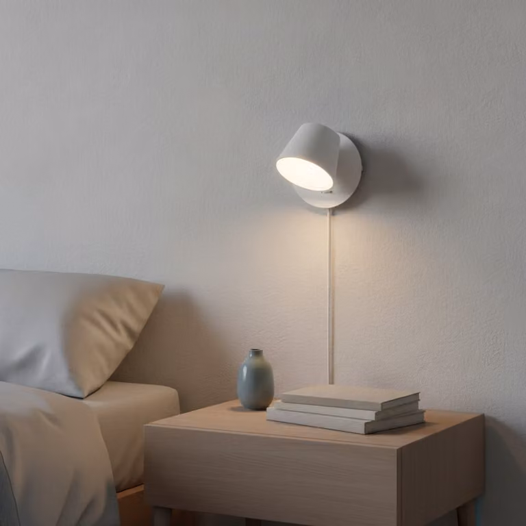 Lyora Amadeo design wandlamp wit aluminium met verstelbare led warm wit licht