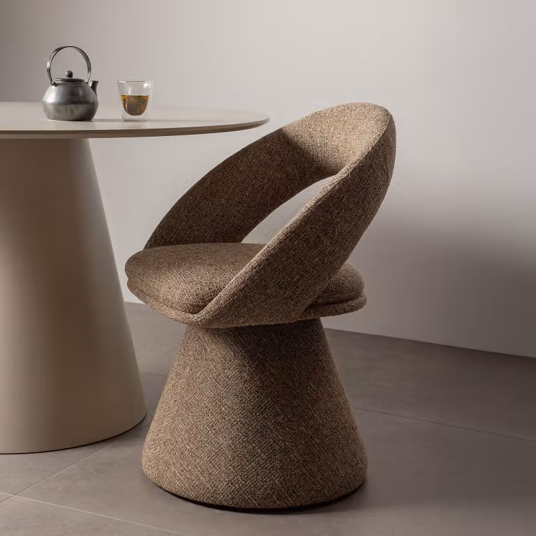 home24 Draaibare fauteuil Winter beige/zand bouclé B: 63 cm, D: 80 cm, H: 57 cm