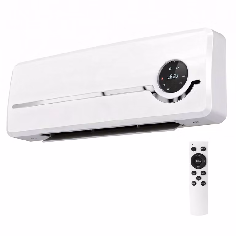 HOMCOM Wandverwarmer 2000W met ventilator, afstandsbediening en LED-display