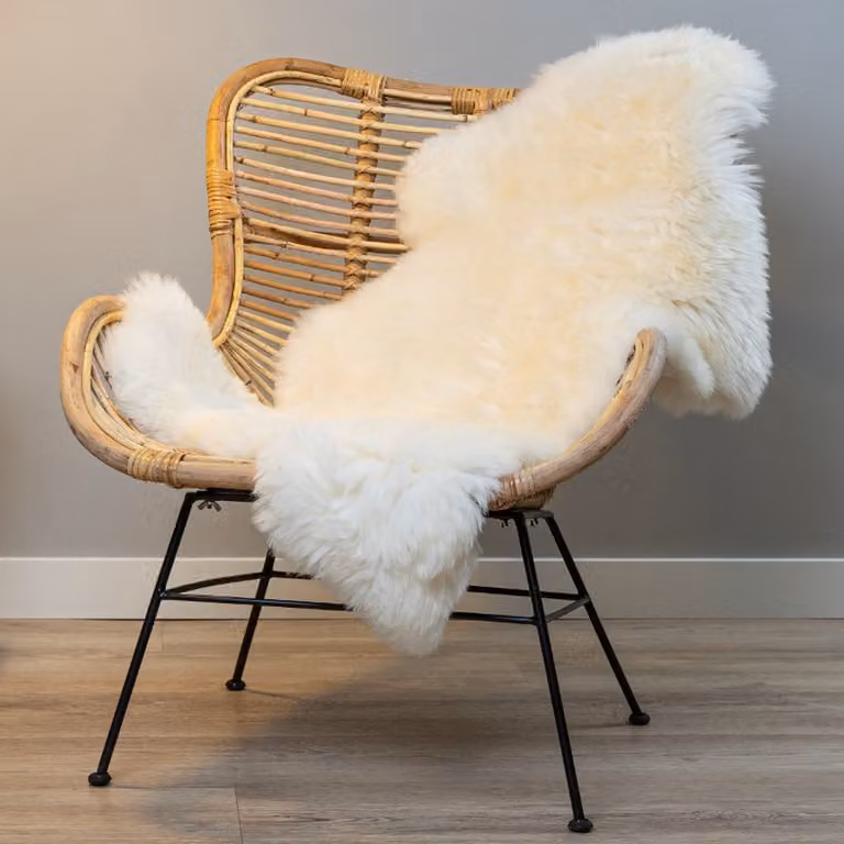 Echte schapenvacht WOOOL Classic Wit XXL 125 x 70 cm