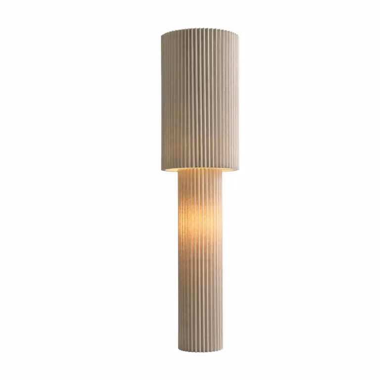 ETH Renate Linnen Vloerlamp - Beige - Hoogte: 140 cm