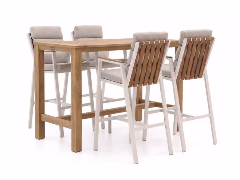 Barset Bellagio Tuinset voor 4 personen van behandeld teakhout
