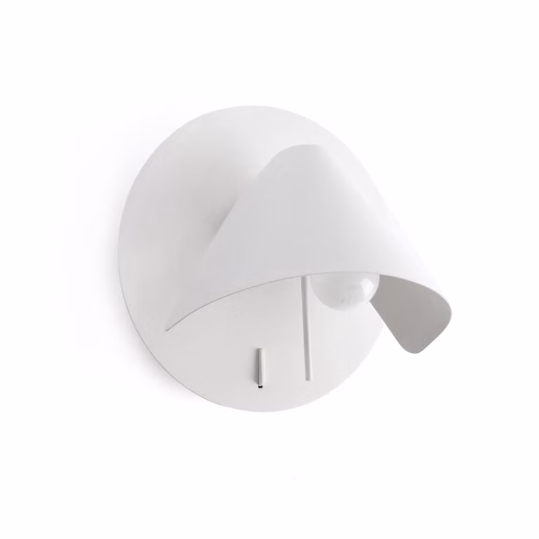 LOREFAR wandlamp, verstelbare moderne accentlamp in wit metaal voor lezen