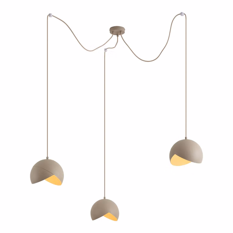 Qazqa Design hanglamp beige met opaal glas en metaal - 3-lichts - Modern en dimbaar