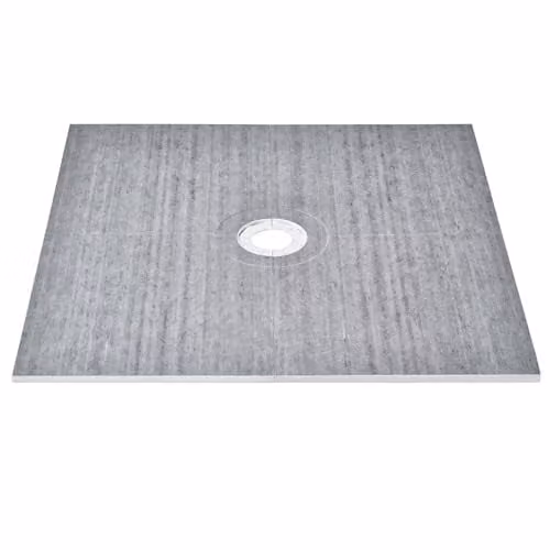 VEVOR Douchebakset met centrale afvoer, Grijs, B/D/H: 182,8 x 182,8 x 3,2 cm