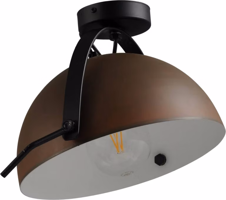 Masterlight Larino 30 Landelijke plafondlamp - Roestbruin en Wit