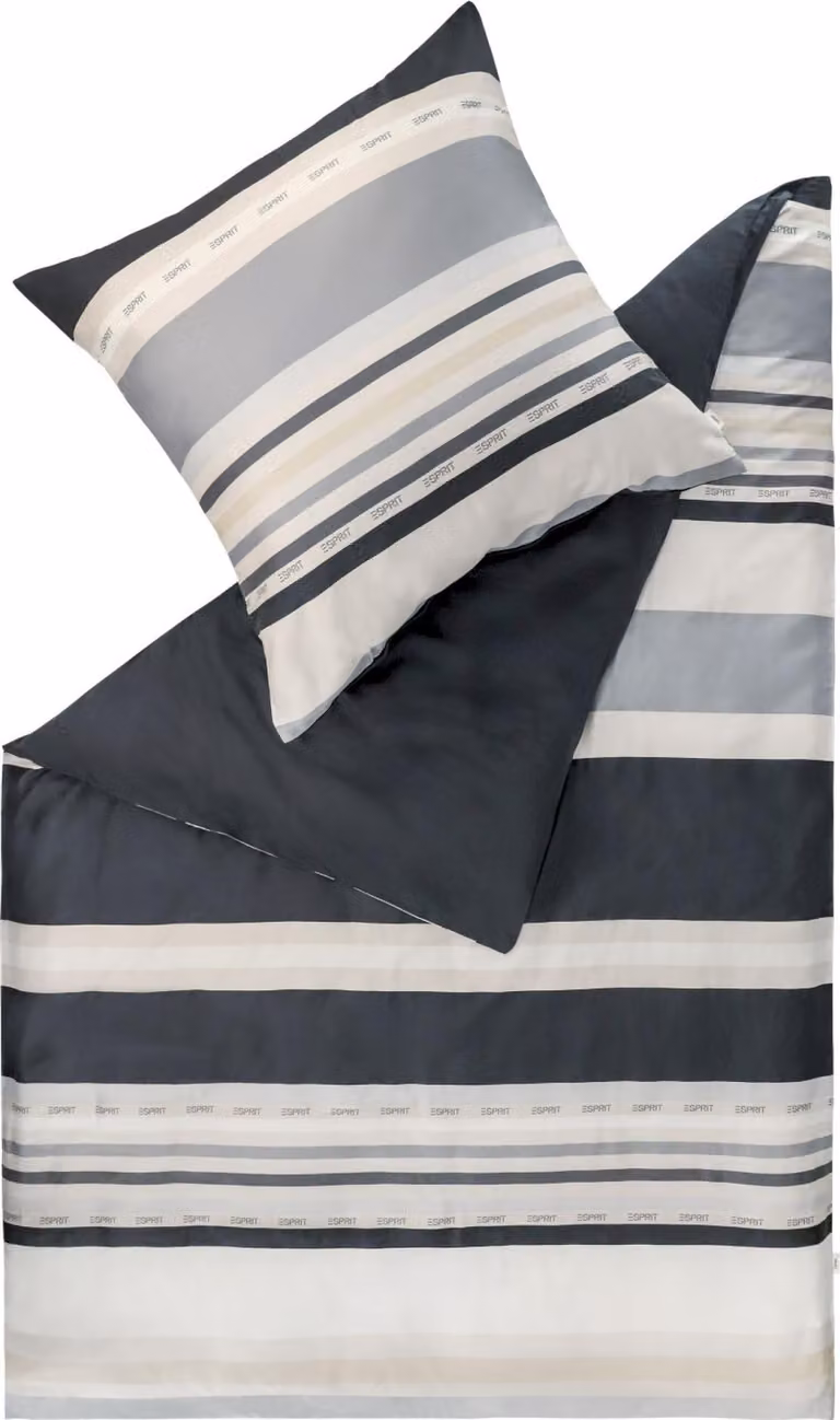 ESPRIT beddengoed model SALMLO antraciet 140 x 200 cm