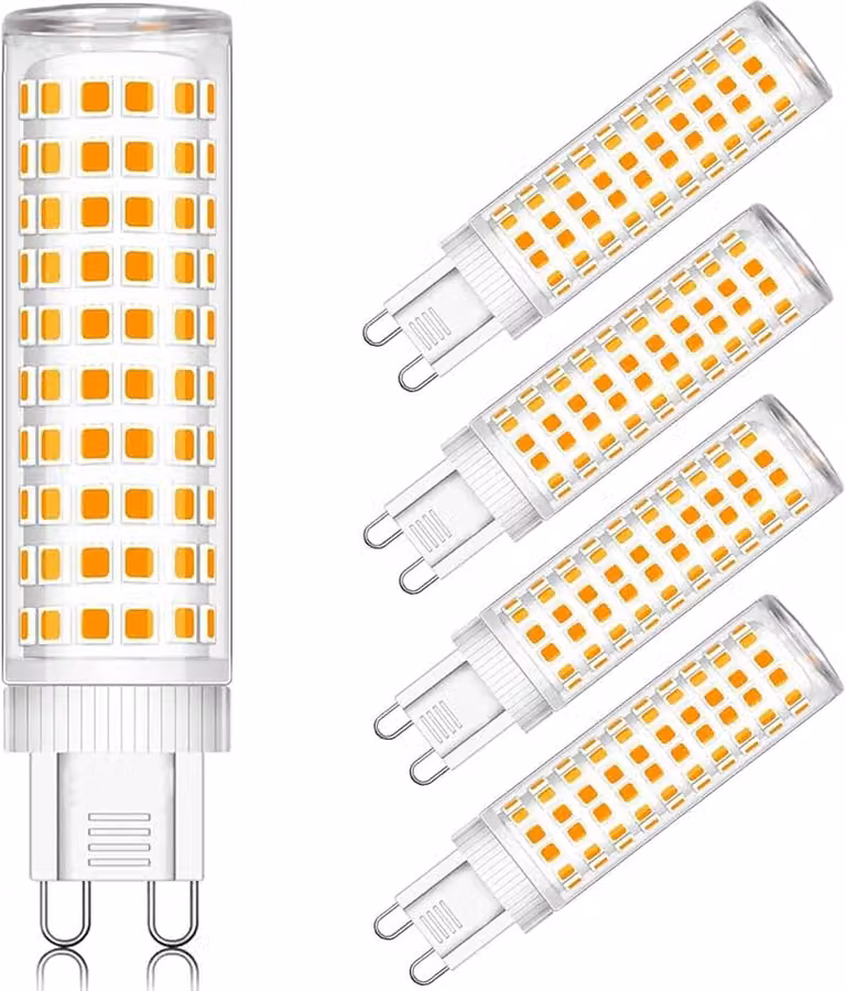 Set van 5 LED G9 lampen 12W Warm Wit 2700K, gelijk aan 120W Halogeen, 360 graden lichtbundel, niet dimbaar